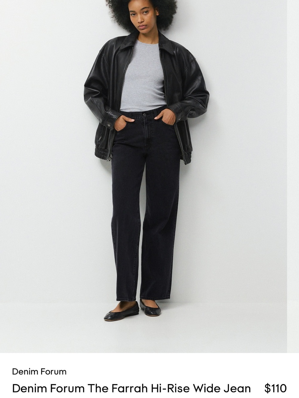Aritzia Black High-Rise Wide Leg Jeans